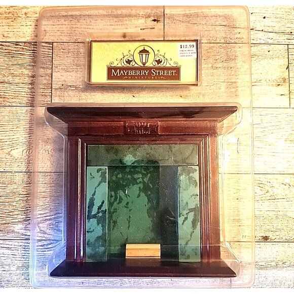 Dollhouse Fireplace Surround Green Marble Look NEW in Package 5x5 - Picture 1 of 8